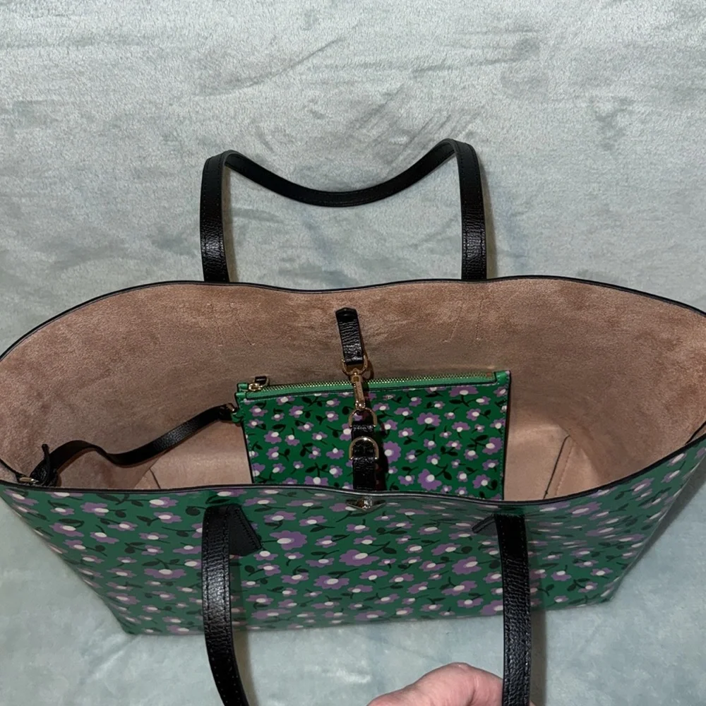 kate spade Green Multi Molly Party Floral Large Tote